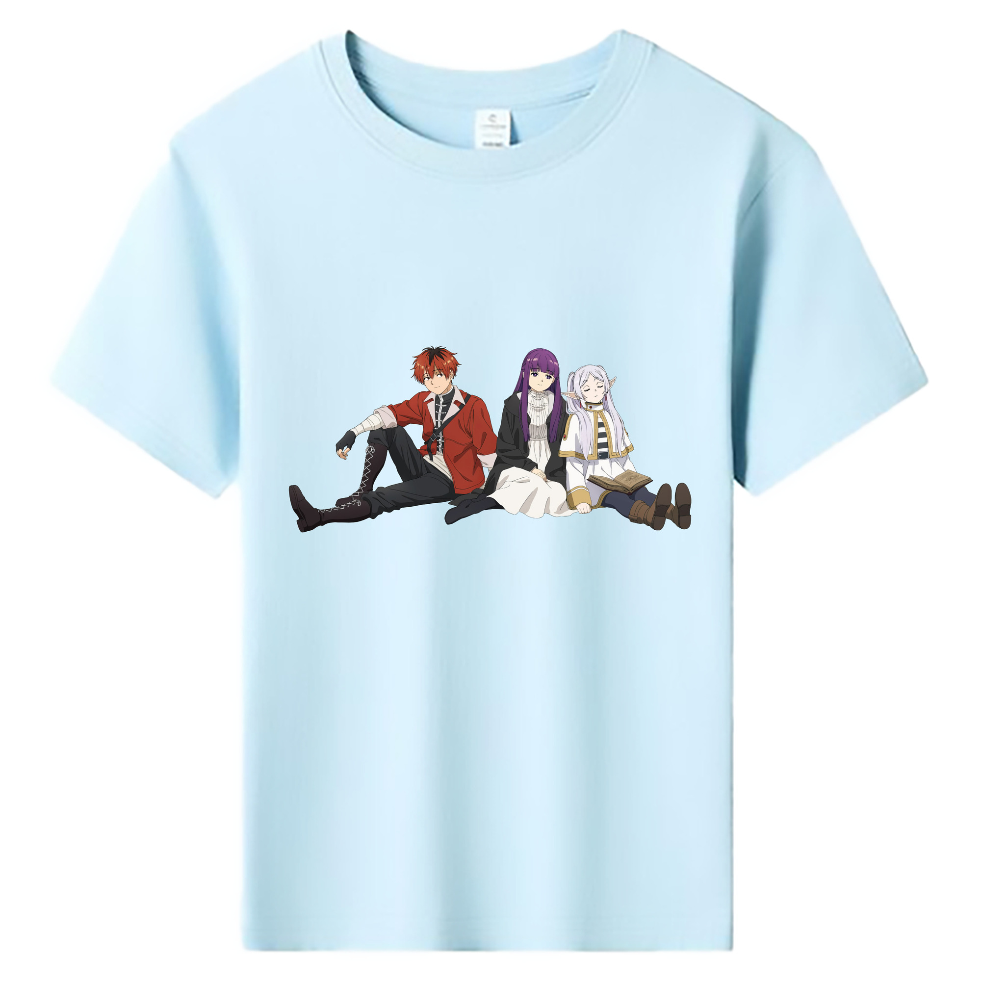 （画像用） 葬送のフリーレン Frieren 綿100％キッズTシャツ（フロントプリント）